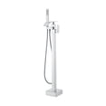 thumbnail image 2 of VEVOR Freestanding Bathtub Faucet, Floor Mount, Freestanding Tub Filler, Shower Mixer Taps, Two Water Modes, 360° Swivel Spout, for Bathing & Showering Pet Bathing Cleaning Drains Toilet Flushing, 2 of 7
