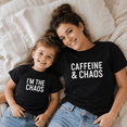 thumbnail image 3 of Caffeine And Chaos Shirt, I'm The Chaos Matching Shirt, Mom And Daughter Matching Outfit, Funny Mom Life Tee Gift, 3 of 6