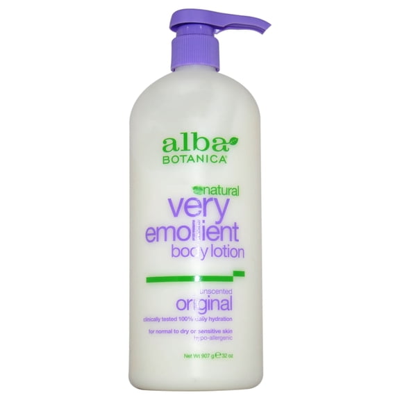 Alba Botanica Very Emollient Unscented Original Body Lotion, 32 oz.