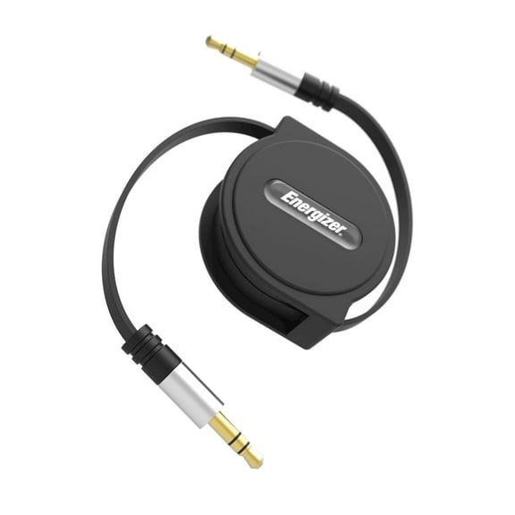 Energizer 05600 - 3' Braided Cord Black 3.5mm Auxiliary Audio Cable (ENG-UAX04)