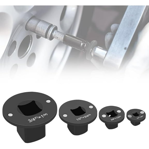 Low Profile Impact Socket Adapter Set,2025 Upgraded 4PCS Drive Ratchet Adapter Set for Tight Spaces,3/4" to 1", 1/2" to 3/4", 1/2" to 3/8", 1/4" to 3/8" (1 Set-4pcs)