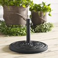 thumbnail image 4 of Walker Edison UB30RCWBL Circle Weave Round Umbrella Base - Black, 4 of 5