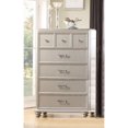 thumbnail image 2 of Benzara Wooden Chest With Elegant Storage Spaces, Silver, 2 of 2