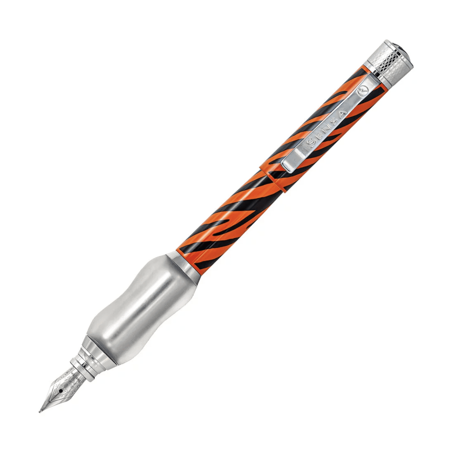 (4 pack) Sensa Safari Fountain Pen Tiger Medium Nib