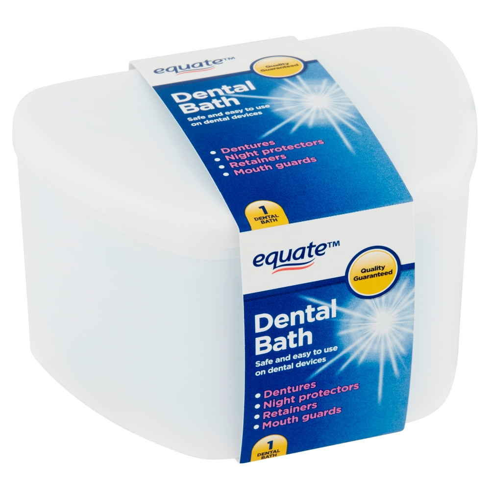 Equate Dental Bath for Dentures, Retainers, and Mouth Guards, 1 Count