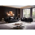 thumbnail image 6 of Majestic Thick Velvet Fabric Upholstered Sofa Made With Wood Finished in Black, 6 of 6