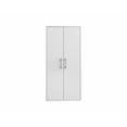thumbnail image 3 of Manhattan Comfort Eiffel 73.43" Garage Cabinet with 4 Adjustable Shelves, Ideal Home Storage for Office, Laundry or Utility Room, Set of 3, White, 3 of 10