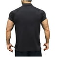 thumbnail image 4 of YLSDY Men's Cycling Jerseys Moisture Wicking Short Sleeve Quarter Zip Quick Dry Bike Shirts Short Sleeve Running Tops Black M, 4 of 4