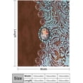 thumbnail image 2 of Primitive Cowboy Cowgirl Western Country Brown Turquoise Flannel Fleece Throw Blankets 50"X40" Fluffy Winter Fall Blanket Cozy Soft Fuzzy Plush Home Decor For Couch Bed Sofa Bedroom Living Room Travel, 2 of 6