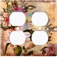 thumbnail image 3 of Metal Light Switch Plate Cover Antique Floral Butterfly Stamp Damask FLW095, 3 of 13