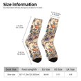 thumbnail image 5 of Yiaed Floral With Birds And Fantasy Flowers Print Great elasticity Crew Socks Sports socks for Men and Women, 5 of 5
