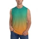 thumbnail image 1 of Balery Orange To Teal Gradient1 Camisetas sin mangas para hombre, absorbe la humedad y protege contra el mal olor.-Small, 1 of 7