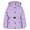 Purple, variant on Girls Winter Coat Quilted Puffer Jacket with Detachable Hood Heart Buckle Waist Belt for 7-14 Years