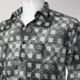 thumbnail image 5 of Camisas Para Hombre Camisa de manga de siete con estampado de solapa de ajuste delgado de moda casual para hombre (Grey, 3XL), 5 of 6