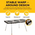 thumbnail image 4 of Retro Flowers Table Cloths for 8 Foot Rectangle Tables, Boho Ethnic Retro Abstract Florals Grid Patio Waterproof Elastic Fitted Tablecloths, Washable Rectangular Table Cover for Camping, 4 of 8