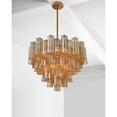 thumbnail image 3 of Crystorama Addis 12 Light Aged Brass Chandelier - 26.75"W x 21.5"H x 26.75"D, 3 of 16