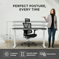 thumbnail image 2 of Rise Up 48x30” Bamboo  Solid Top Electric Standing Desk | One-Piece Memory Desktop Dual Motor Adjustable Height Desk 24–49” Ergonomic Sit Stand Workstation, 2 of 9