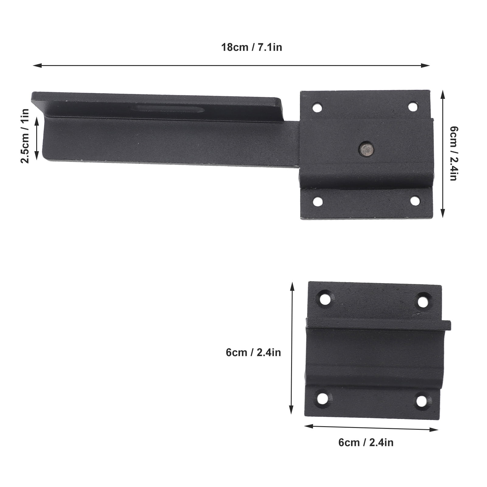 YAHHU Carbon Steel Flip Gate Latch Lock with Padlock Hole, Heavy Duty Door Latch Hardware for Outdoor Wooden Fences, Barn Doors, and Yard Gates (11.81 inches / 30.00 cm)