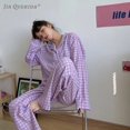 thumbnail image 2 of Ins Stylle-Pijama de manga larga para mujer, ropa para el hogar, ropa de salón de ocio, primavera y otoño, nueva, 2 of 4