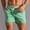 Green, variant on Lilgiuy Men's Solid Cotton Three-point Pants Sports Elastic Mid-waist Lace-up Shorts Clearance Sales Winter Fashion 2022