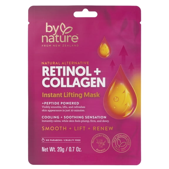 By Nature Skincare from New Zealand Retinol   Collagen Instant Lifting Mask to Firm, Lift & Hydrate for All Skin Types