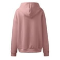 thumbnail image 5 of Cute Tops for Women Women's Solid Sweatshirt Ladies' Fashionable And Casual Solid Color Round Neck Long Sleeved Pocket Sweatshirt And Hoodie, 5 of 5