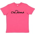 thumbnail image 3 of Inktastic Cleveland Heart Handwriting Black Youth T-Shirt, 3 of 5