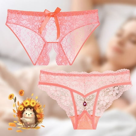 Women s Panties Low Rise Lacy Panties Cut out Mesh Lingerie Crotchless Panties for Women Breathable Thongs for Women