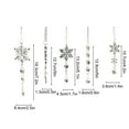 thumbnail image 3 of Meggemo 10PCS Christmas Clear Icicle Hanging Ornaments 2D Winter Decorations for Xmas Tree Wall Window Holiday Season Party Home Indoor Outdoor Decor, 3 of 6