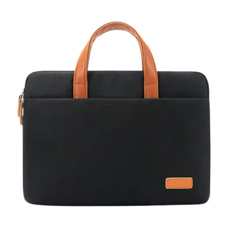 Black Sleek Laptop Sleeve For 15.6 To 16 Inch Devices Made From Soft Polyester Fabric With Water-Resistant Properties For Commute And Travel