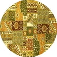 thumbnail image 1 of Ahgly Company Indoor Round Southwestern Yellow Country Area Rugs, 8' Round, 1 of 4