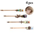 thumbnail image 3 of Bangcool 4PCS Bobby Pin Mode Créatif Rétro Fleur Cheveux Clip Épingle à Cheveux pour Femmes Filles, 3 of 10