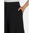 thumbnail image 4 of Avia Women's Athleisure Plush Fleece Adjustable Hem Cargo Pants, Sizes XS-XXXL, 4 of 5