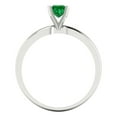 thumbnail image 4 of Clara Pucci 14K White Gold 0.5ct Emerald Solitaire Ring for Women, 4 of 8