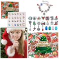 thumbnail image 2 of Calendario de Adviento para niños, Kit de cuenta atrás para La Navidad de aleación de aluminio galvanizado, 24 Fabricación de brazalete y amuleto, Diy, Uds, 2 of 4