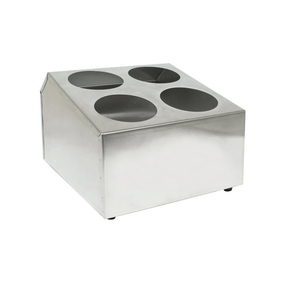 Excellante Stainless steel flatware cylinder holder, 4 holes, comes in each