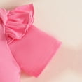 thumbnail image 5 of mgoYE Baby Girl Clothes 6-9 Months Baby Girls Summer Outfit Bow Print Ruffle Romper Suspender Tutu Skirt Headband 3PCS Infant Toddler Summer Dresses(Hot Pink,6-9 Months), 5 of 9
