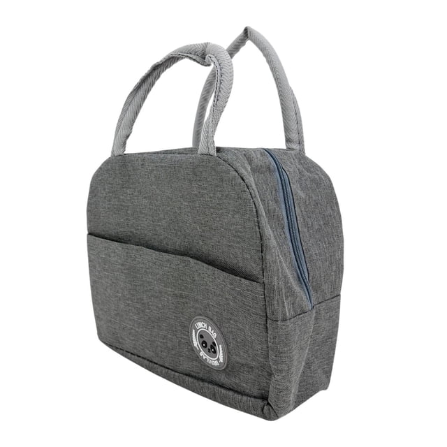 Lonchera Térmica Premium Bolsa Lunch Aislamiento Frío/ Calor gris