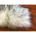 thumbnail image 2 of Soho Luxurious Faux Sheepskin Pelt White with Black Tips Shag Area Rug or Runner, 2 of 5