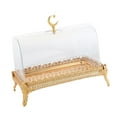 thumbnail image 5 of WeiLaiKeQi Cake Stand with Acrylic Lid Butter Dish for Desserts Cakes Banquets Supplies Golden, 5 of 9