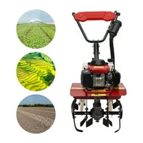 Full-Size Front Tine Tiller, 1.6kw Gasoline Cultivator 63cc Air-cooled 4-Stroke Engine, Tilling Width Up to 13.78 inch for weeding, mixing fertilizers, mulching or loosening soil