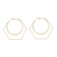 thumbnail image 1 of 1 par (oro) Pendientes de aro hexagonales grandes bohemios Pendientes de círculo exagerados dorados Pendientes geométricos de moda Pendientes llamativos punk Joyería para mujeres y niñas, 1 of 5