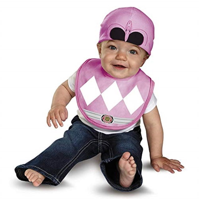Disguise Baby Saban Power Rangers Mighty Morphin Pink Ranger Infant Bib