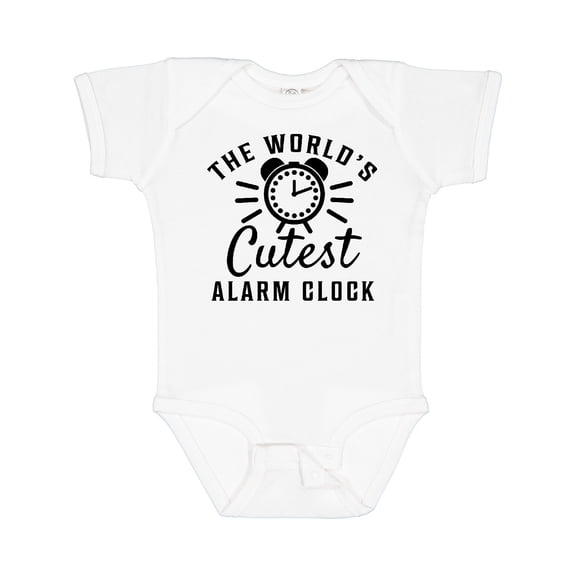 Inktastic The Worlds Cutest Alarm Clock Boys or Girls Baby Bodysuit