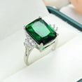 thumbnail image 2 of EOEMY 5Ct Square Cut Green Zircon Ring Band 925 Silver Women'S Wedding Ring Size 6-10, 2 of 5