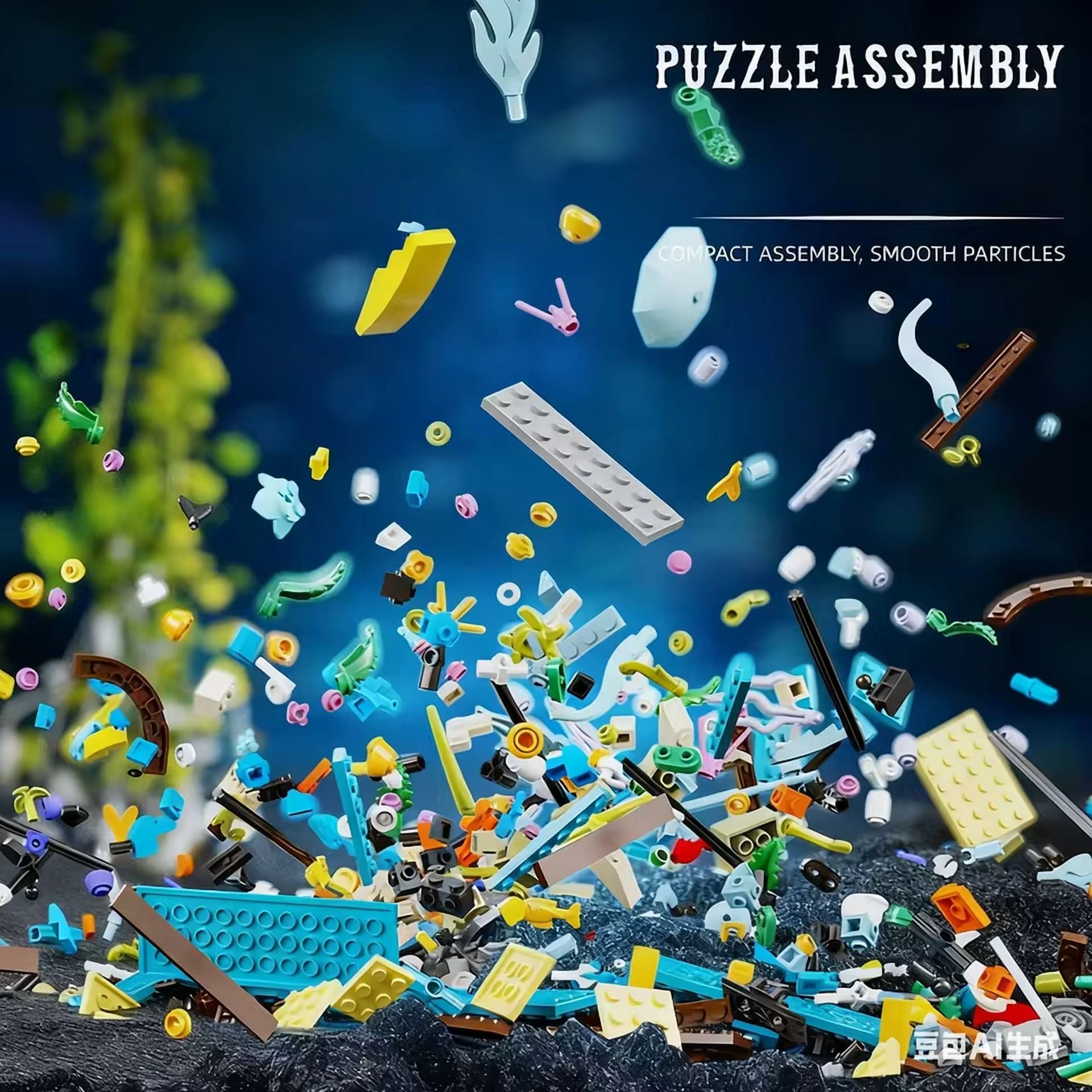 GZBricker Aquarium Clownfish Tank Building Set Compatible with Lego Fish Fishbowl Model Eco for Adults
