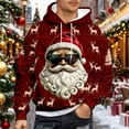thumbnail image 2 of IWRICH Men's Christmas Hoodie Novelty 3D Graphic Hooded Sweatshirts Funny Holiday Drawstring Sweater Tops with Pocket XL, 2 of 4