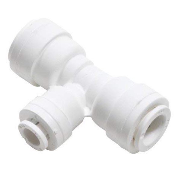 Quick Connect White Union Tee Adapter for 1/4" Water Lines or Tubing