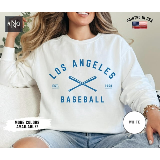 Los Angeles Baseball Sweatshirt, Retro Dodges Baseball Sweatshirt, Dodgers Baseball Sweats - As Picture - S