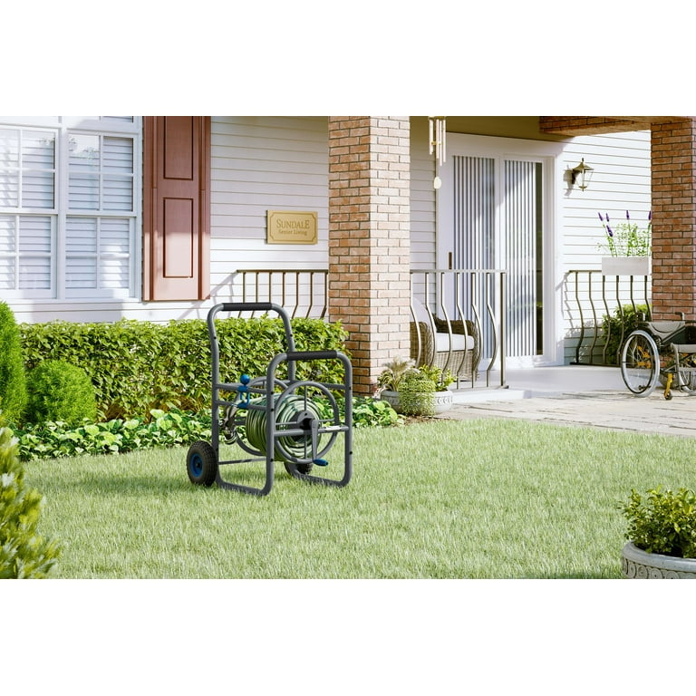 Suncast 200 ft. Black Retractable Wheeled Hose Reel Cart Suncast 200 ft. Black Retractable Wheeled Hose Reel Cart